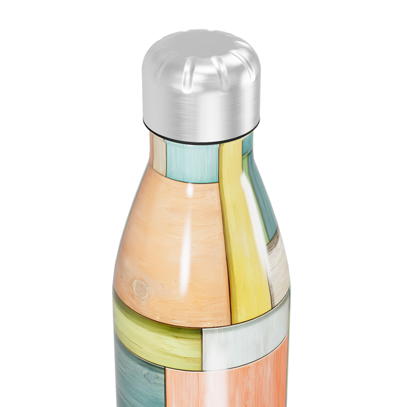 Garrafa Inox - Estampa Geométrica Colorida