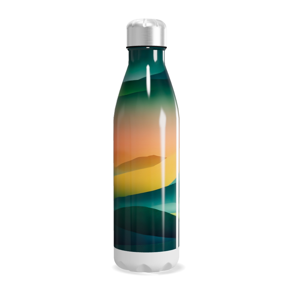 Garrafa Inox - Estampa Degradê Colorida