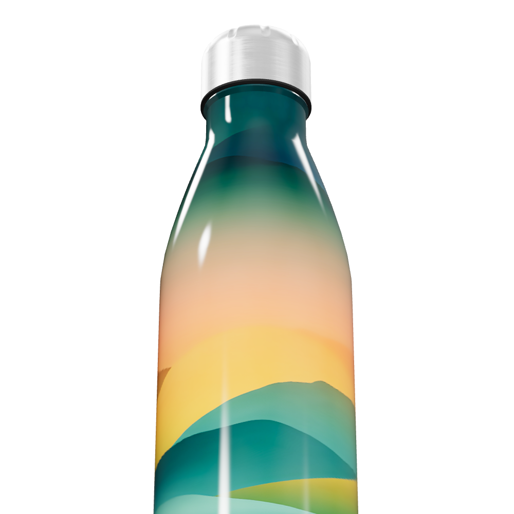 Garrafa Inox - Estampa Degradê Colorida