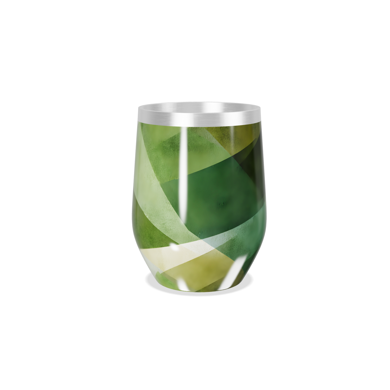 Copo Térmico Slim - Verde com Estampa Geométrica