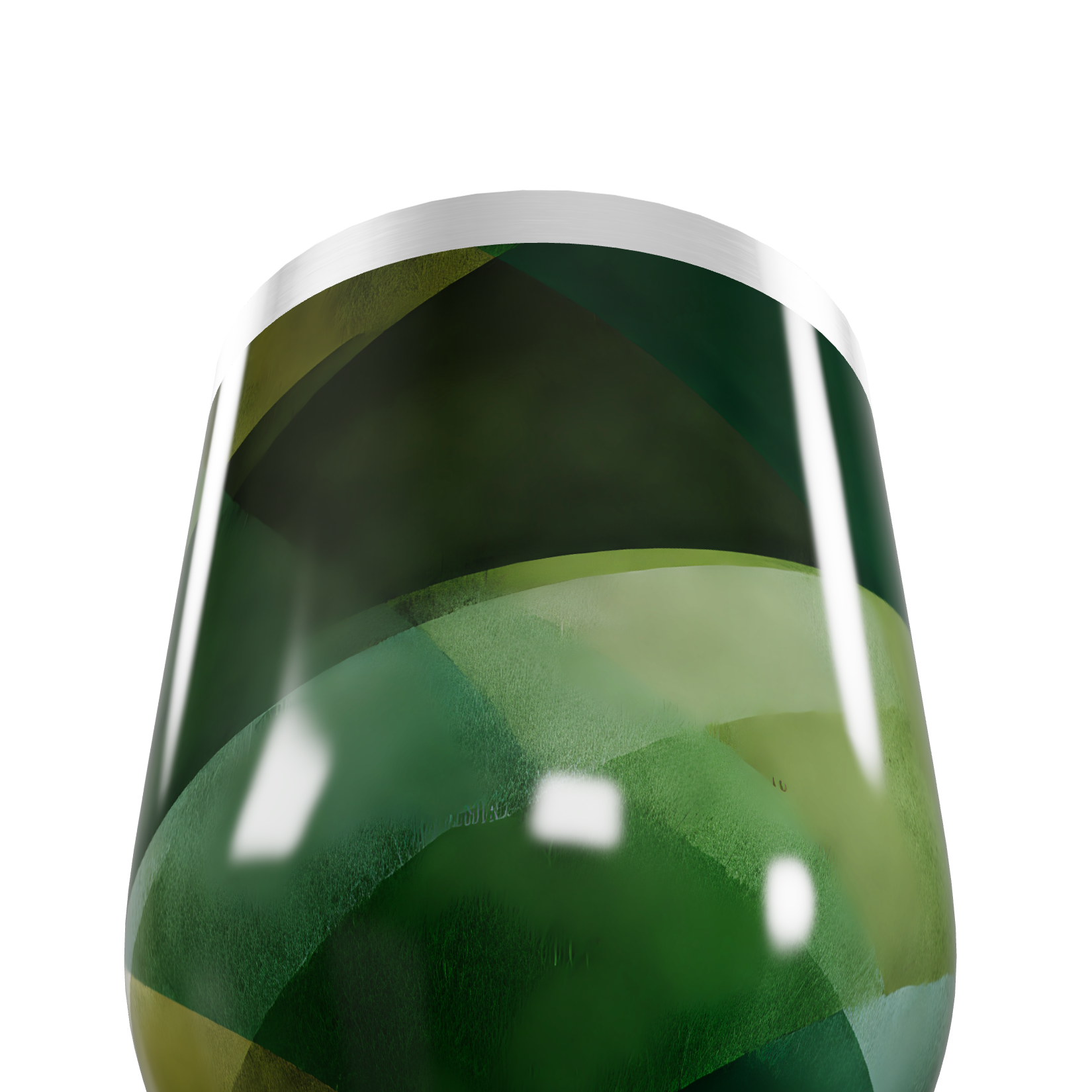 Copo Térmico Slim - Verde com Estampa Geométrica