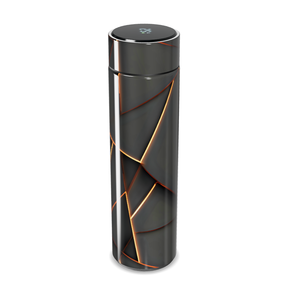 Garrafa Térmica Touch - Preto Design Geométrico