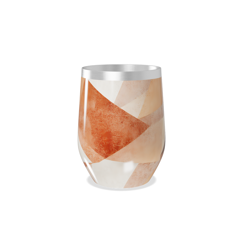 Copo Térmico Slim - Geométrico Laranja Inox