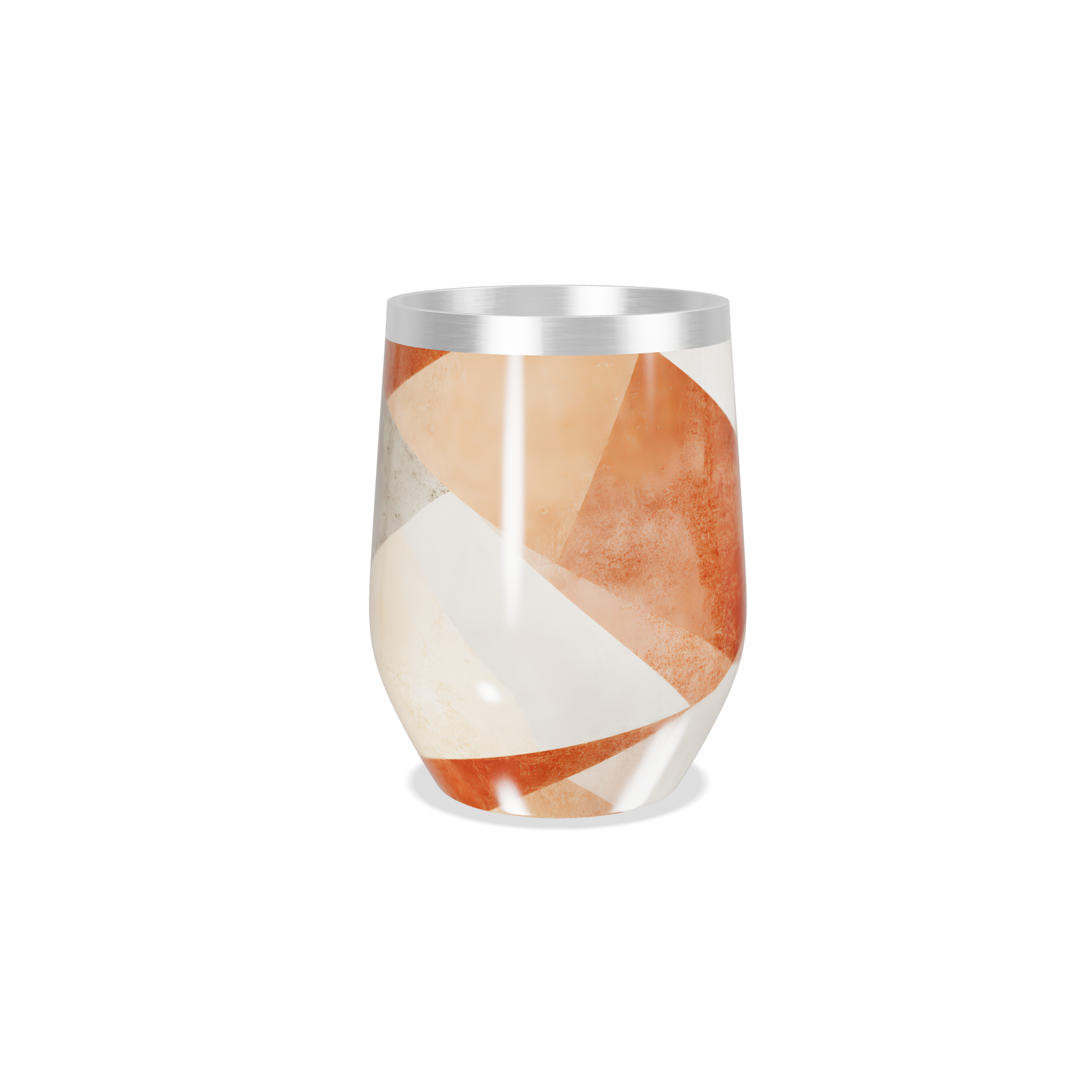 Copo Térmico Slim - Geométrico Laranja Inox