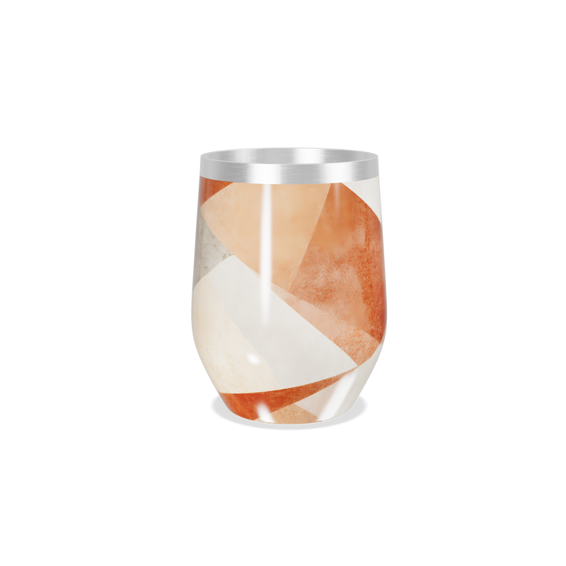 Copo Térmico Slim - Geométrico Laranja Inox