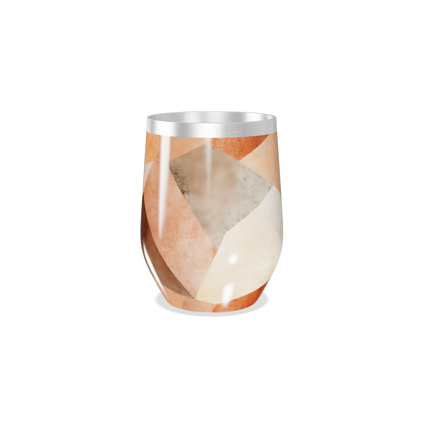 Copo Térmico Slim - Geométrico Laranja Inox