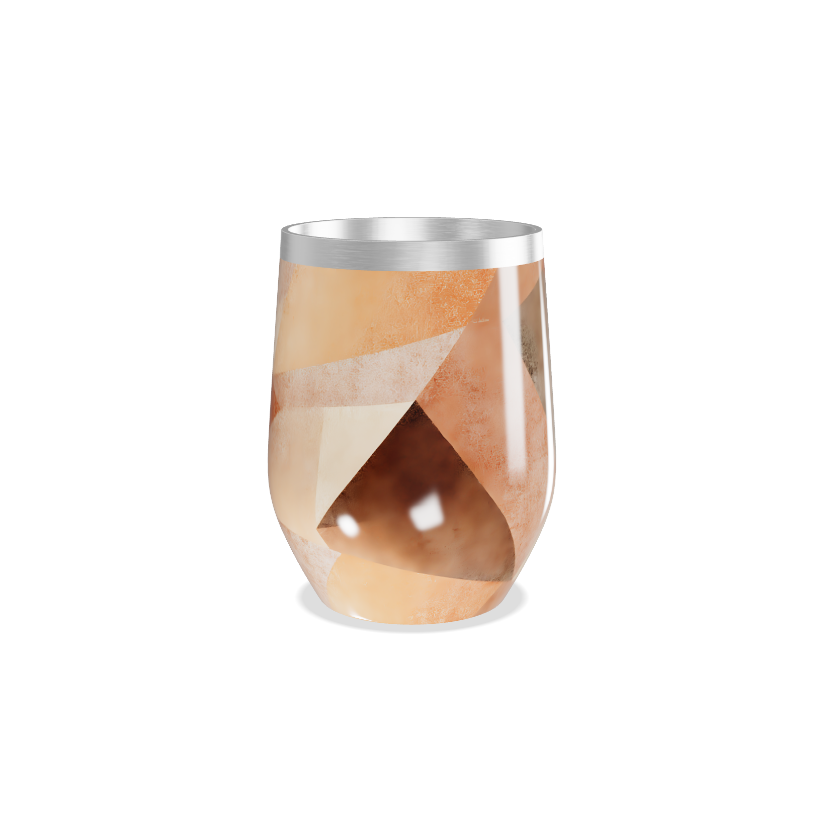 Copo Térmico Slim - Geométrico Laranja Inox