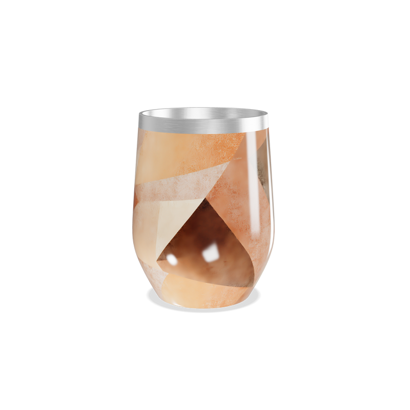 Copo Térmico Slim - Geométrico Laranja Inox