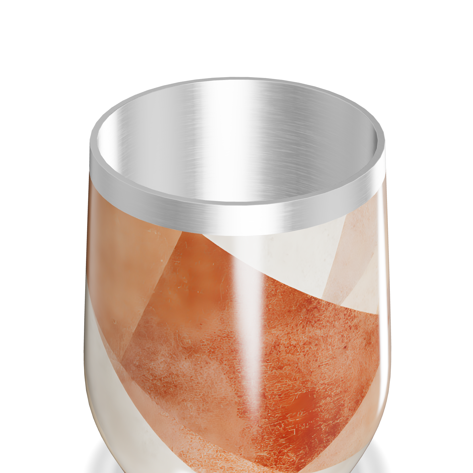 Copo Térmico Slim - Geométrico Laranja Inox