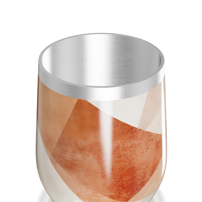 Copo Térmico Slim - Geométrico Laranja Inox