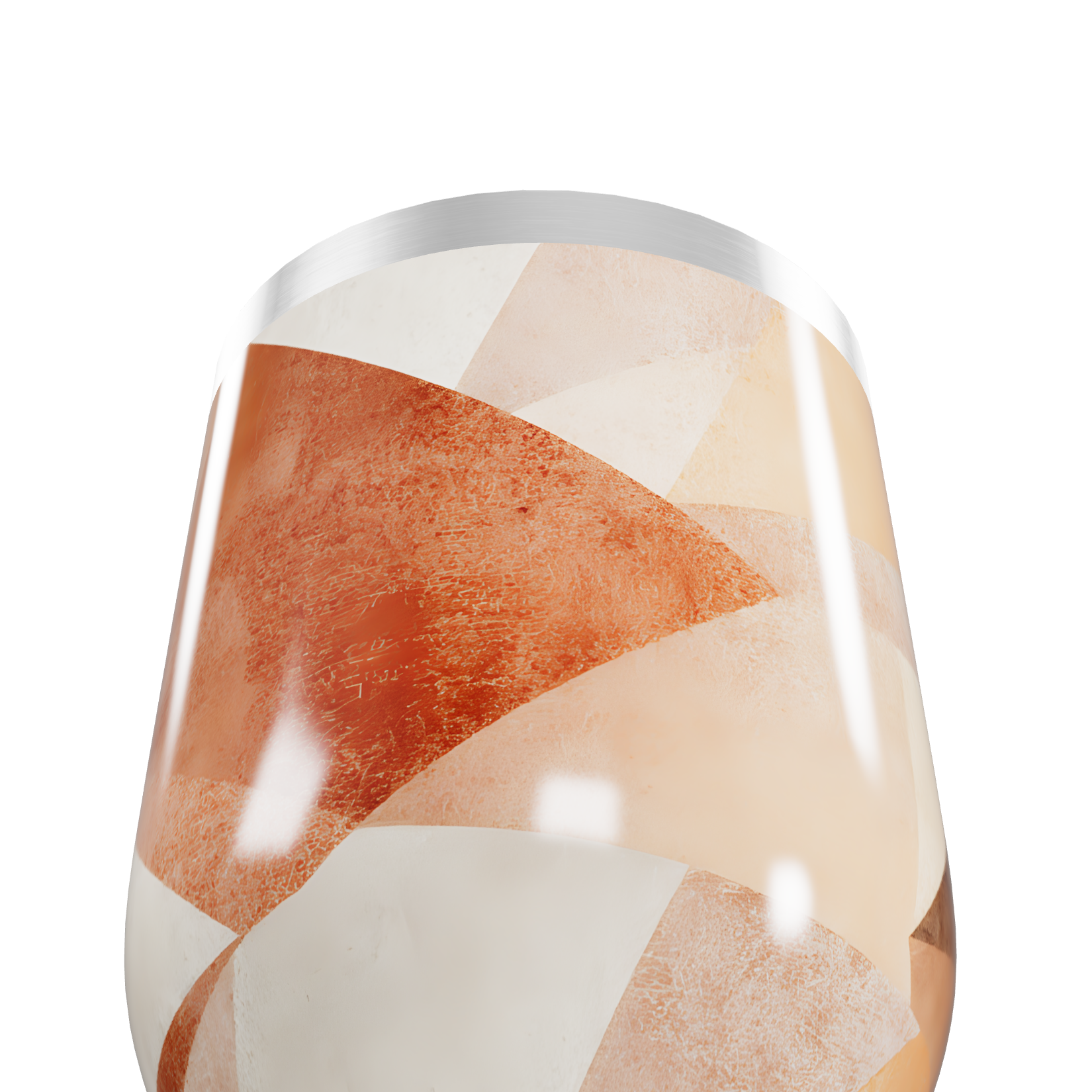 Copo Térmico Slim - Geométrico Laranja Inox