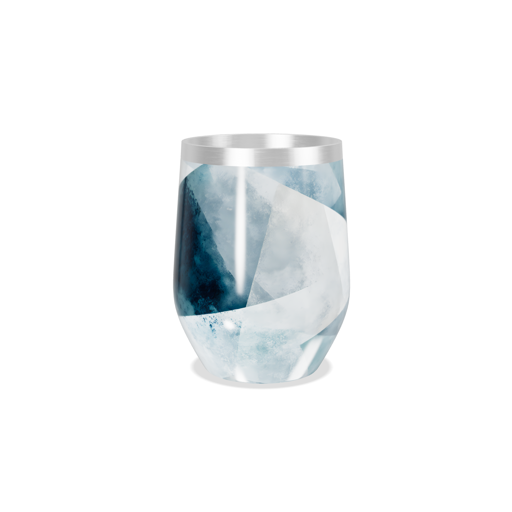 Copo Térmico Slim - Azul Marmorizado Inox