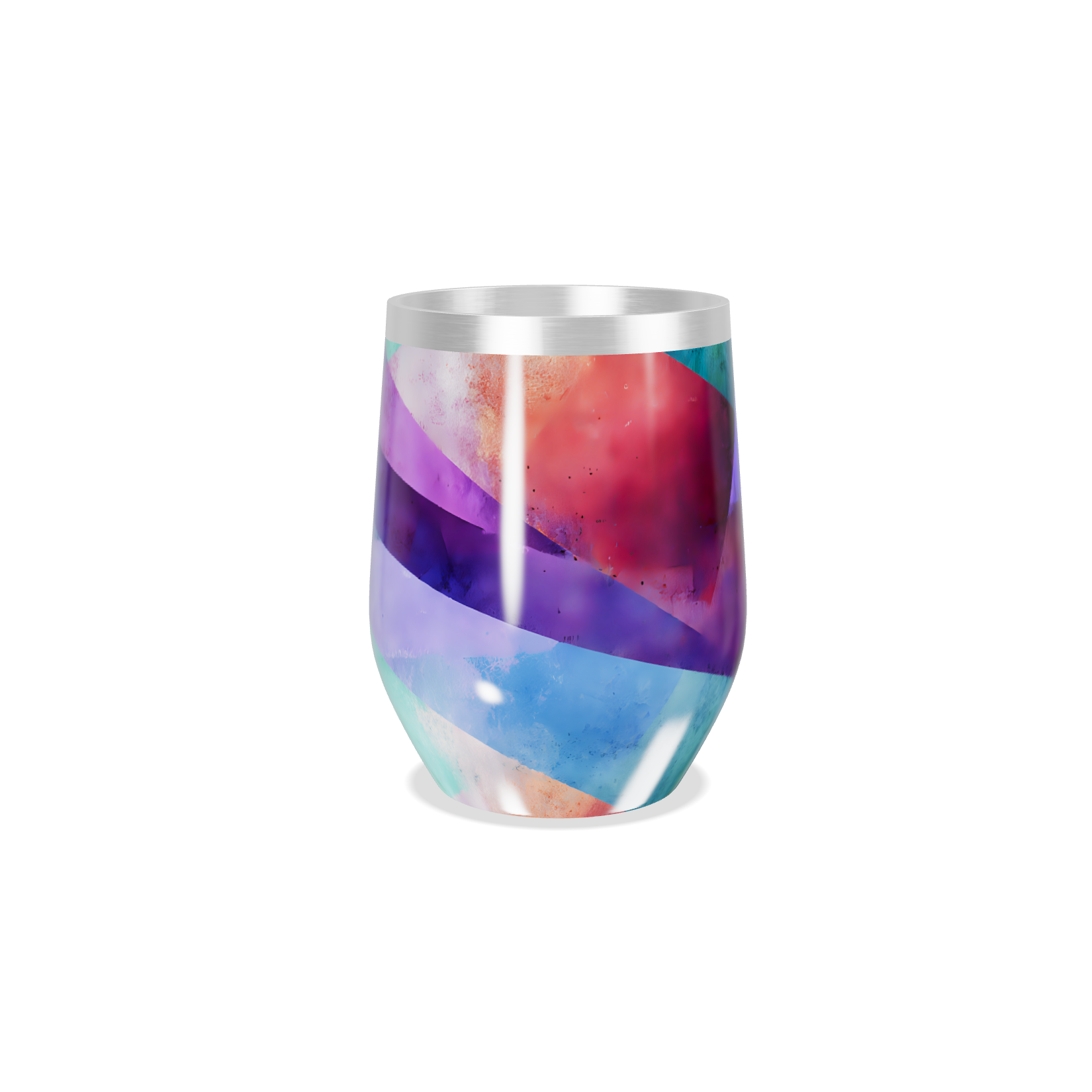 Copo Térmico Slim - Estampa Geométrica Colorida