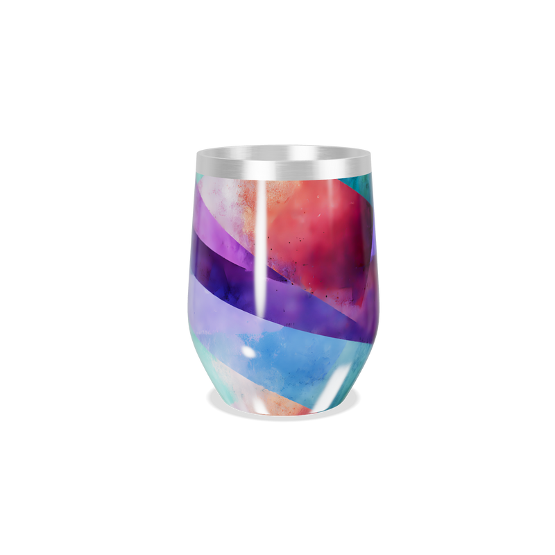 Copo Térmico Slim - Estampa Geométrica Colorida