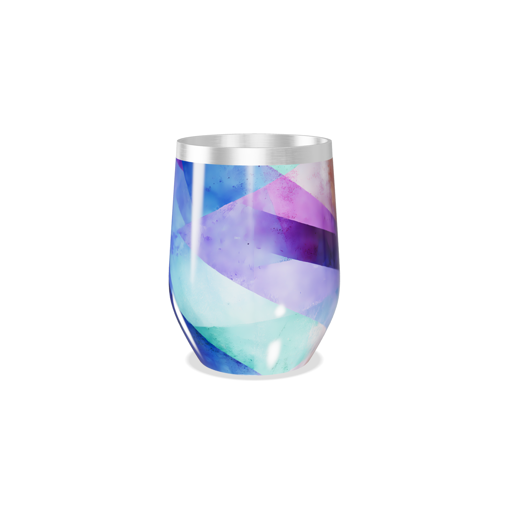 Copo Térmico Slim - Estampa Geométrica Colorida