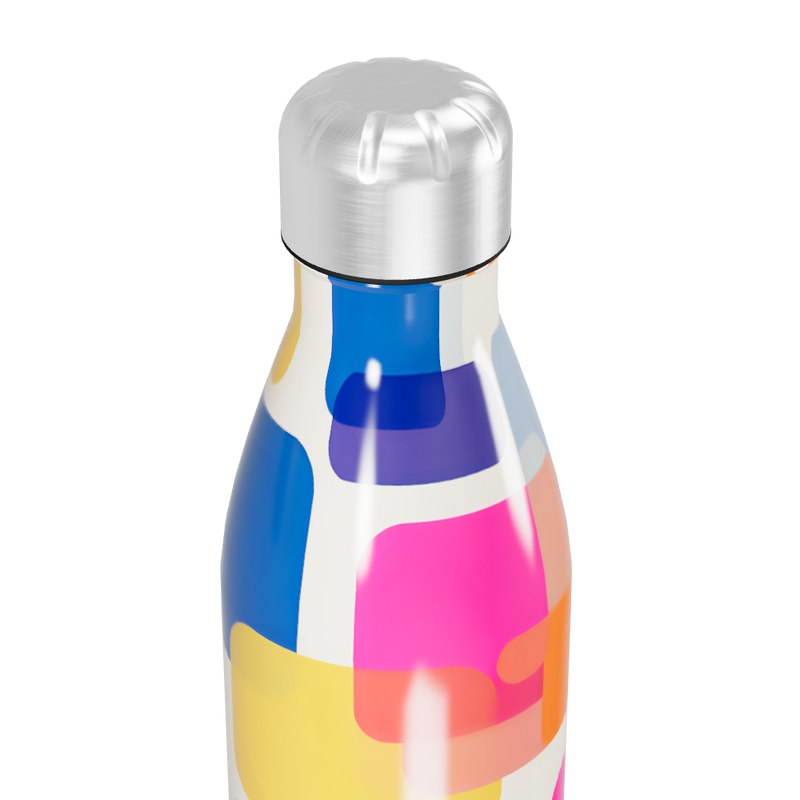 Garrafa Inox - Estampa Geométrica Colorida