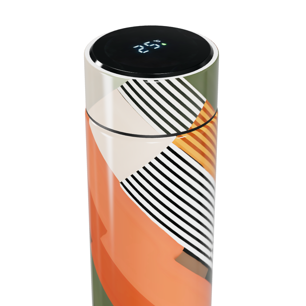 Garrafa Térmica Touch - Estampa Colorida Linhas