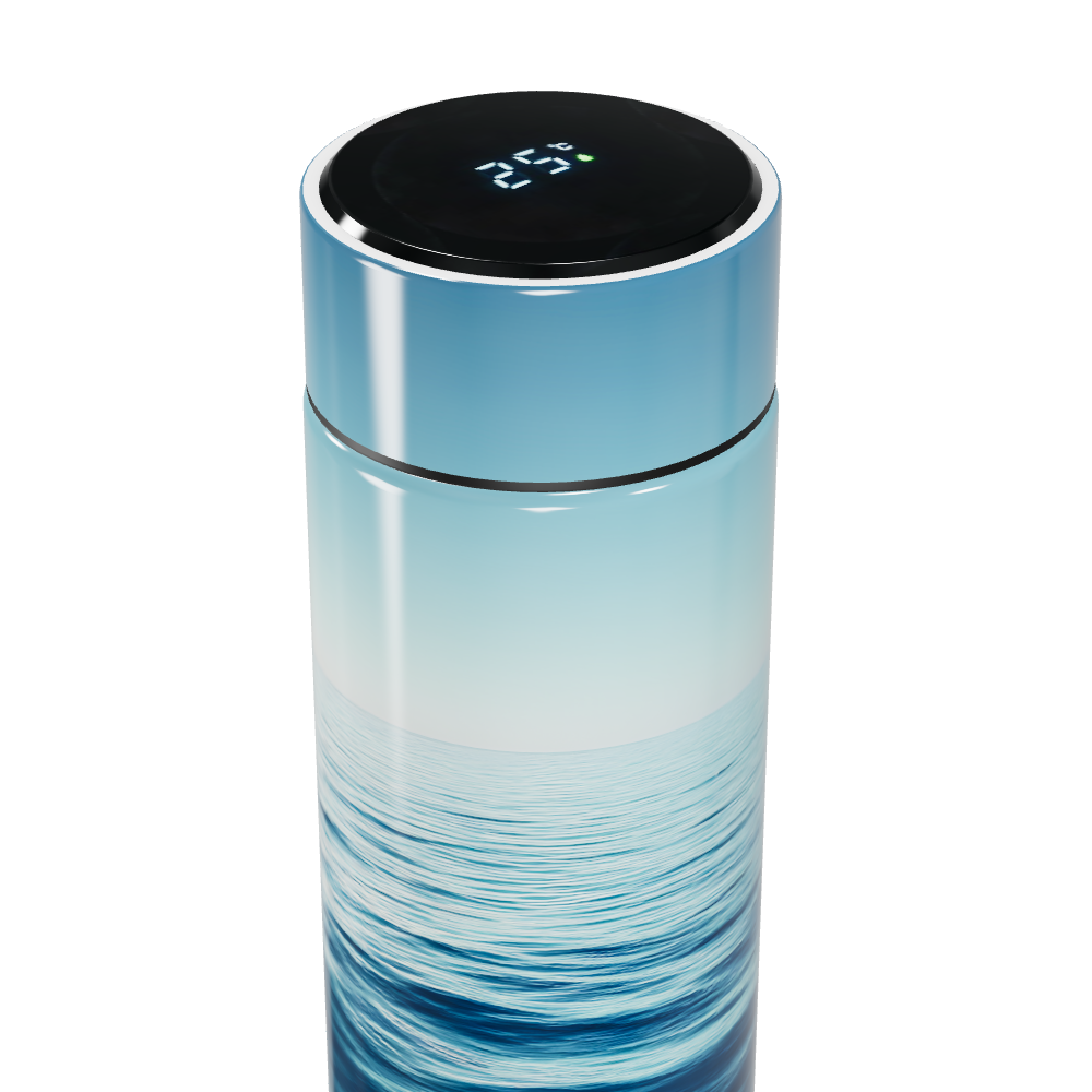 Garrafa Térmica Touch - Azul Oceano com LED