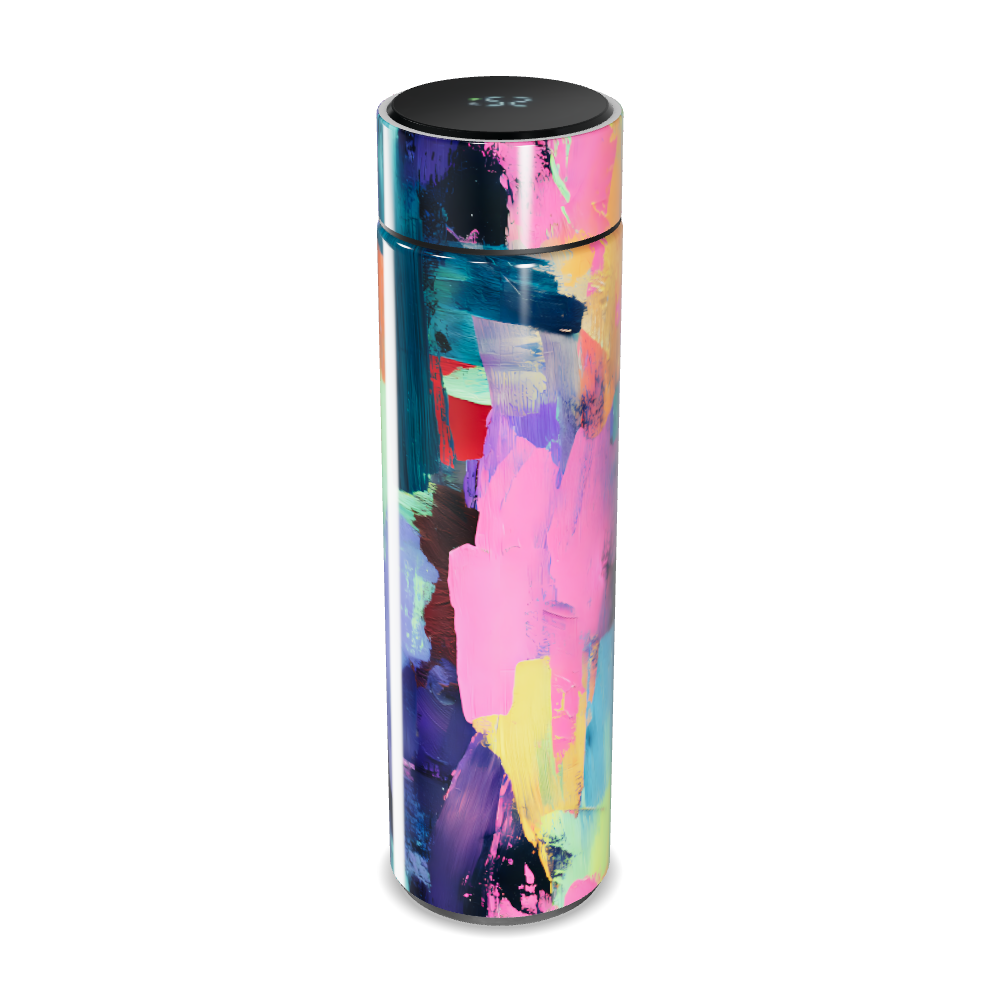 Garrafa Térmica Touch - Estampa Colorida Abstrata