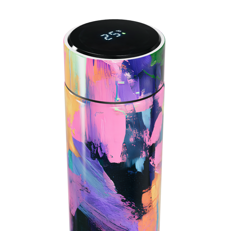 Garrafa Térmica Touch - Estampa Colorida Abstrata