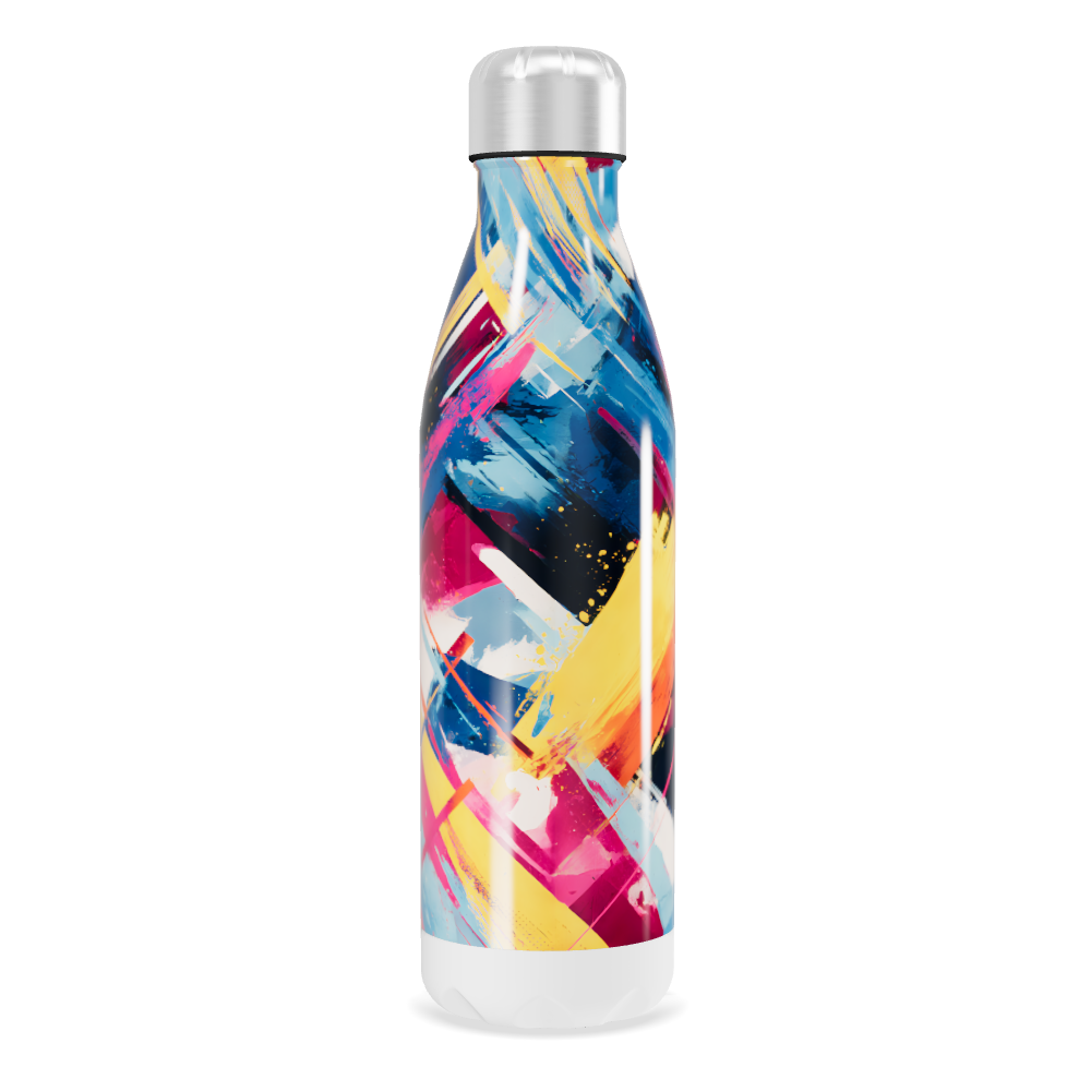 Garrafa Inox - Estampa Colorida Abstrata