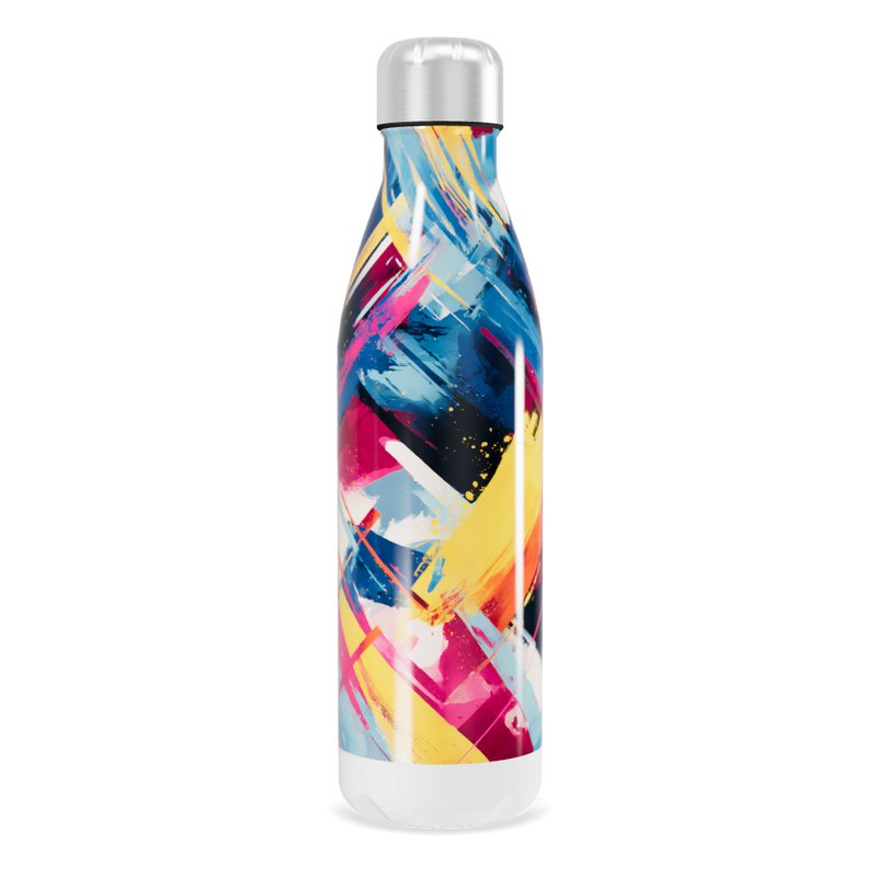 Garrafa Inox - Estampa Colorida Abstrata