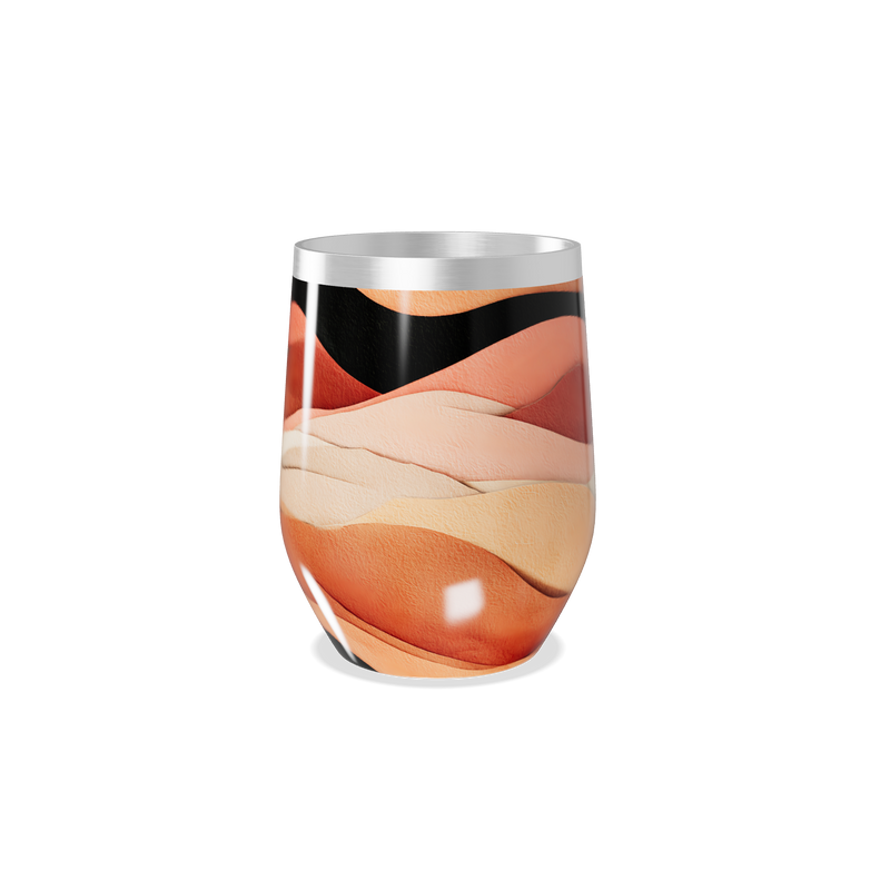 Copo Térmico Slim - Estampa Ondas Coloridas