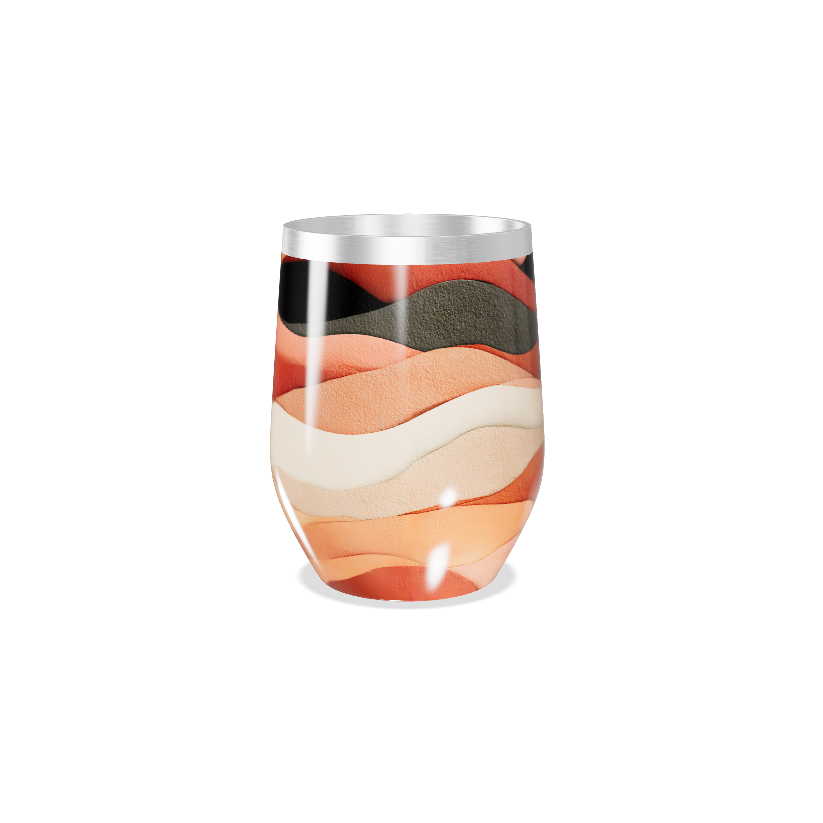 Copo Térmico Slim - Estampa Ondas Coloridas