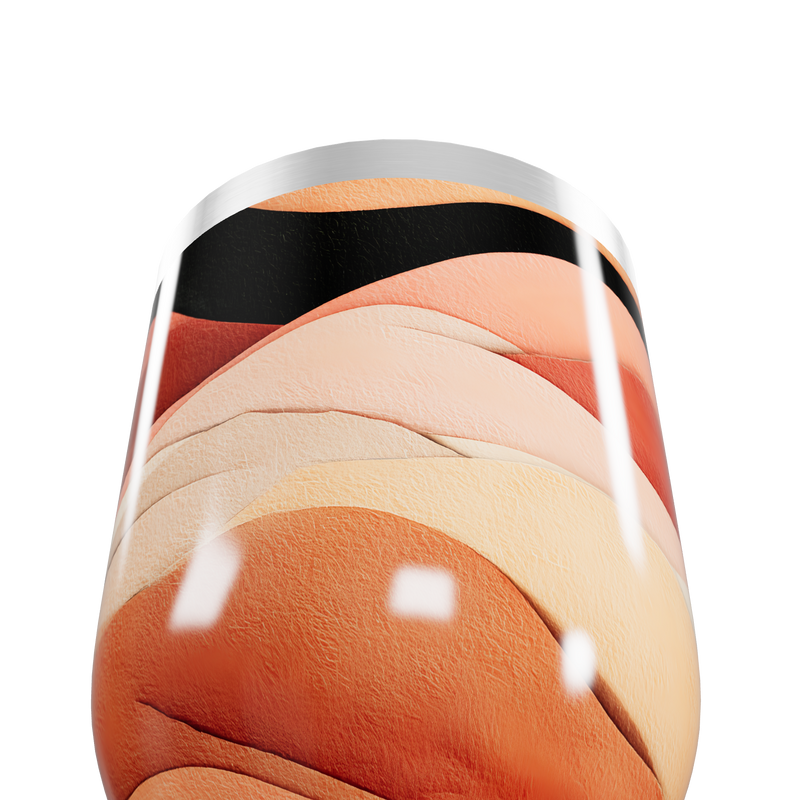 Copo Térmico Slim - Estampa Ondas Coloridas