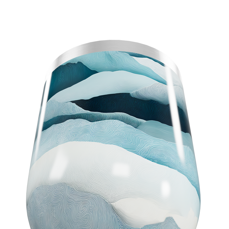 Copo Térmico Slim - Estampa Ondas Azul