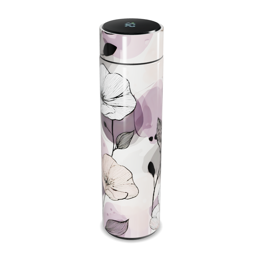 Garrafa Térmica Touch - Floral com Display Digital