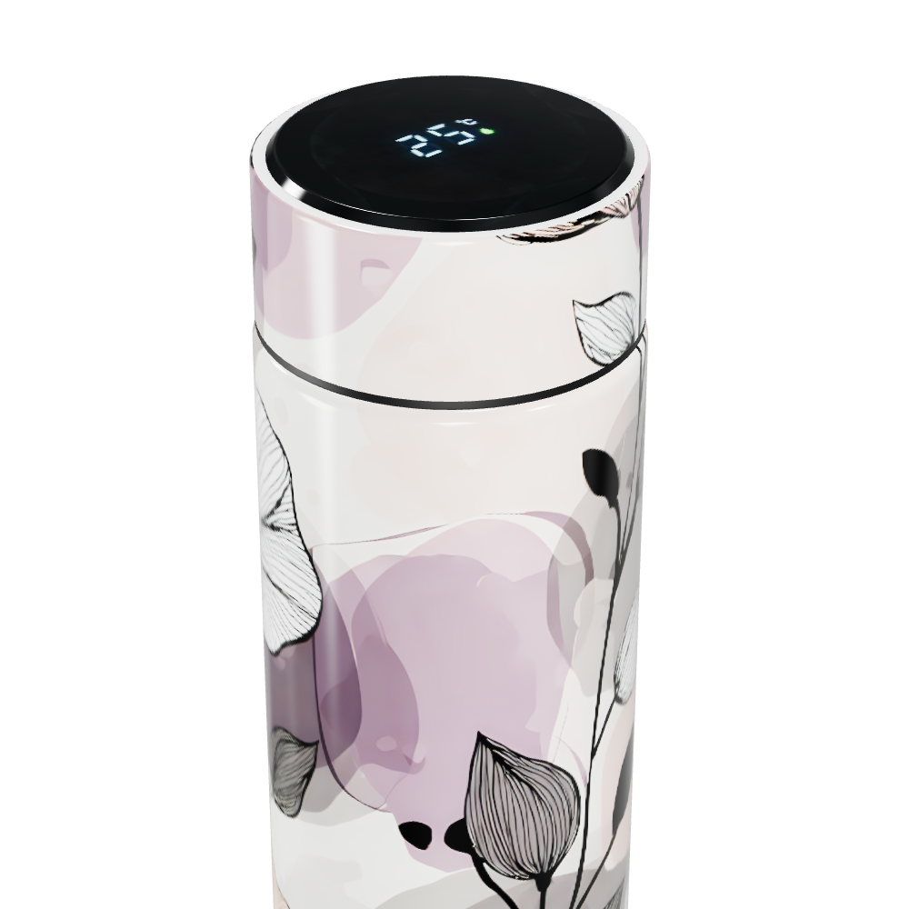 Garrafa Térmica Touch - Floral com Display Digital