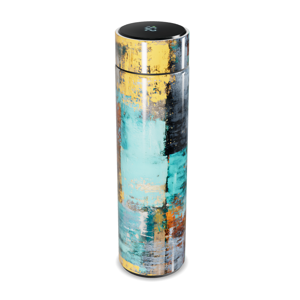 Garrafa Térmica Touch - Estampa Abstrata Colorida