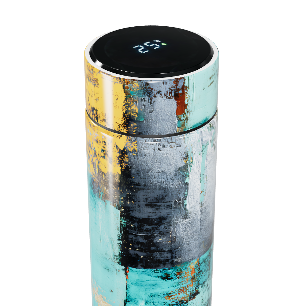 Garrafa Térmica Touch - Estampa Abstrata Colorida