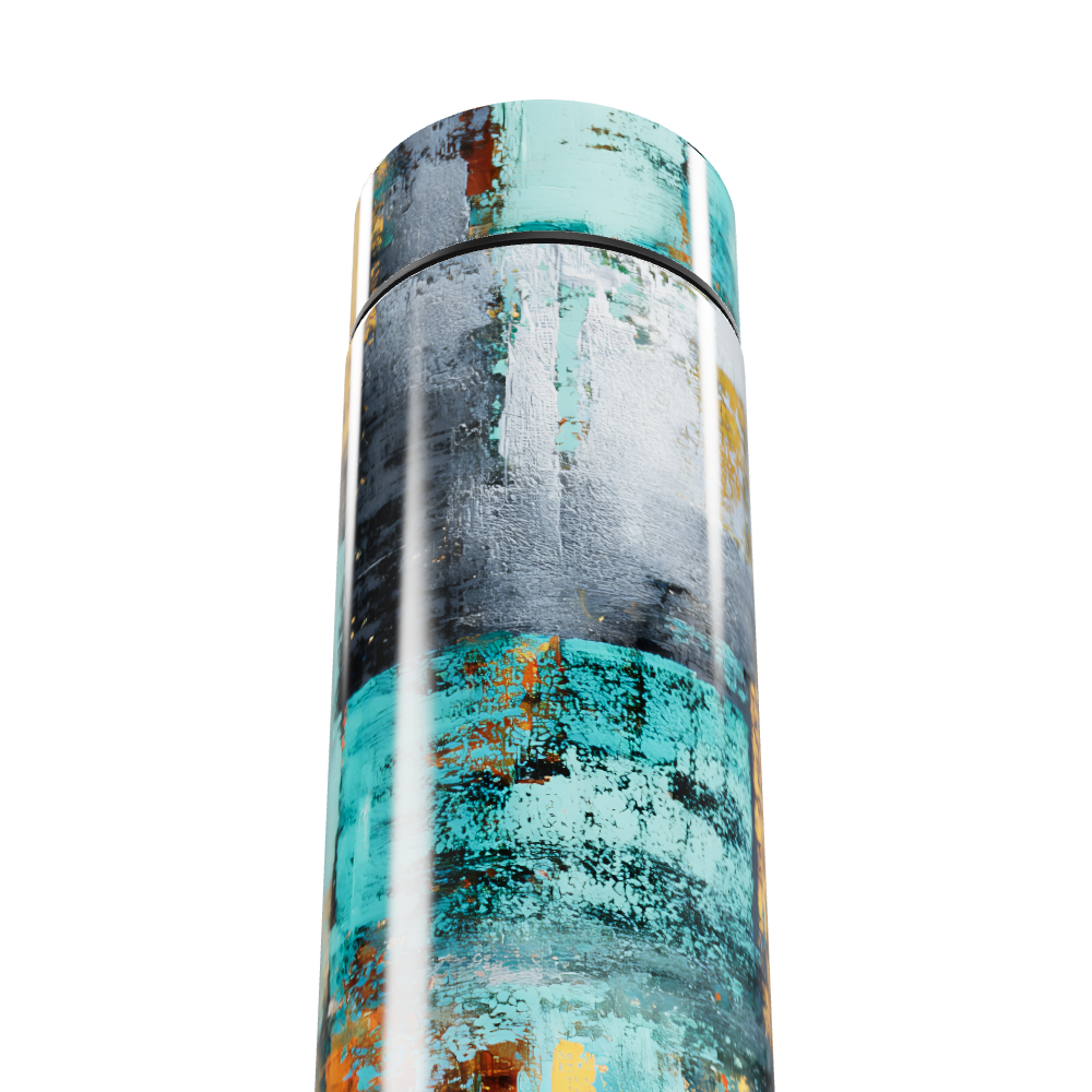 Garrafa Térmica Touch - Estampa Abstrata Colorida