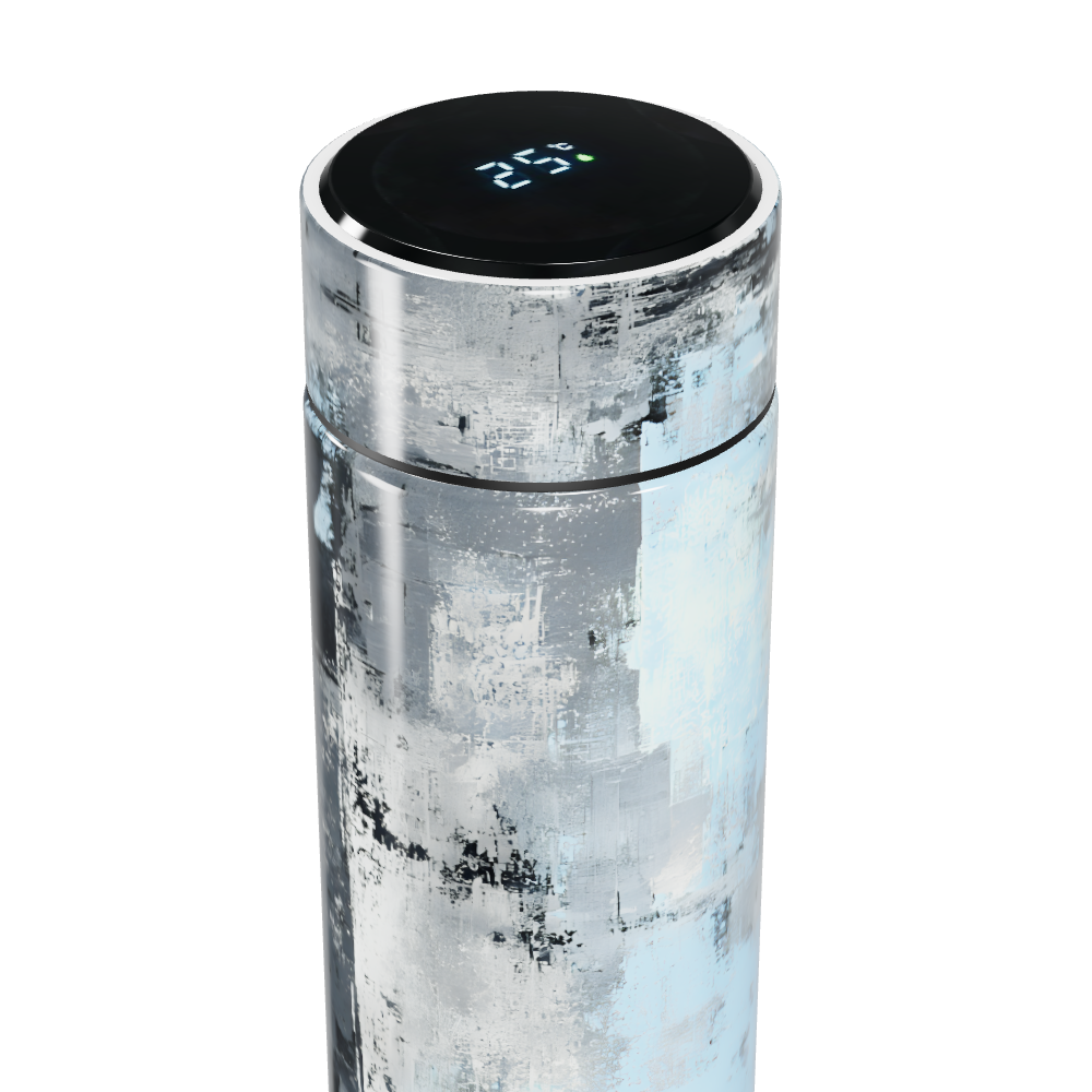 Garrafa Térmica Touch Estampa Abstrata Azul