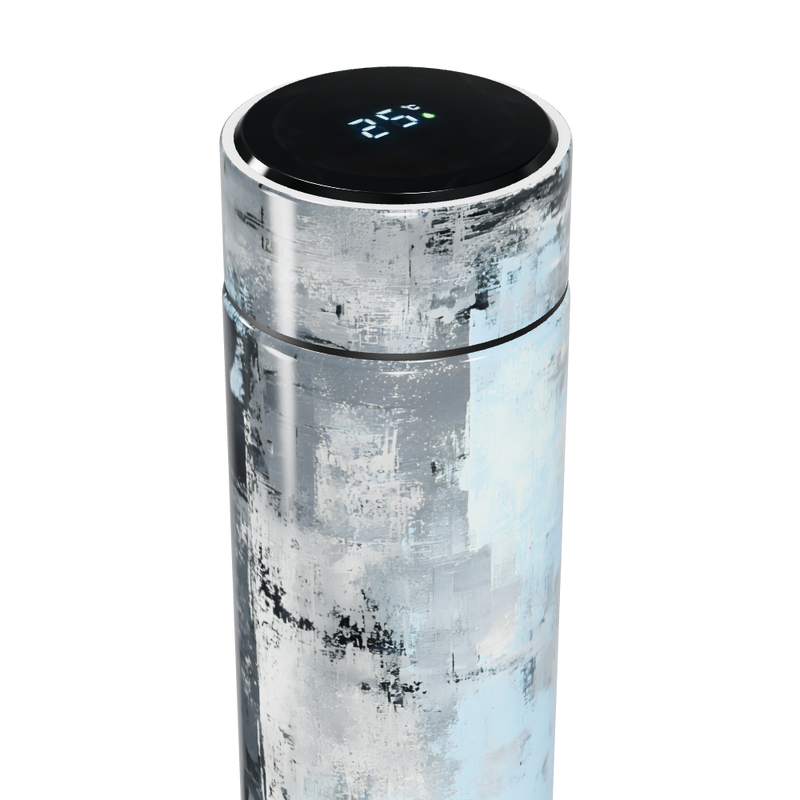 Garrafa Térmica Touch Estampa Abstrata Azul