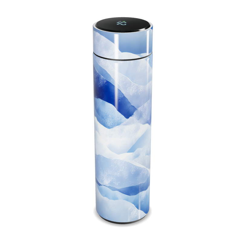 Garrafa Térmica Touch - Azul com Estampa de Gelo