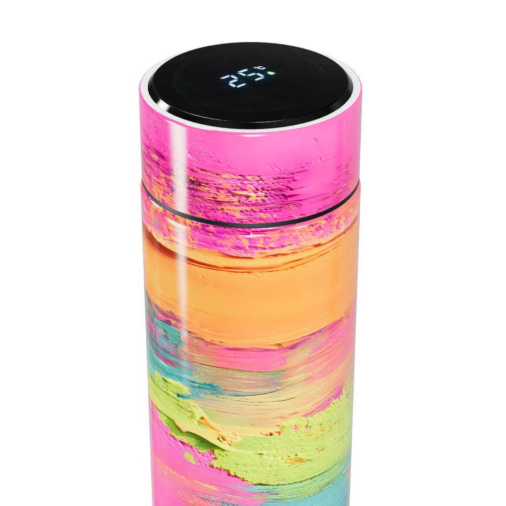 Garrafa Térmica Touch - Estampa Colorida Inox