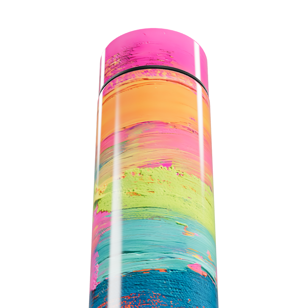 Garrafa Térmica Touch - Estampa Colorida Inox