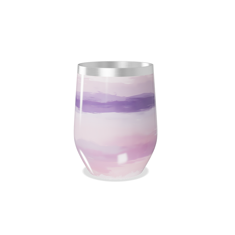 Copo Térmico Slim - Listras Roxas e Rosas