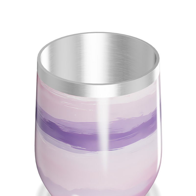 Copo Térmico Slim - Listras Roxas e Rosas