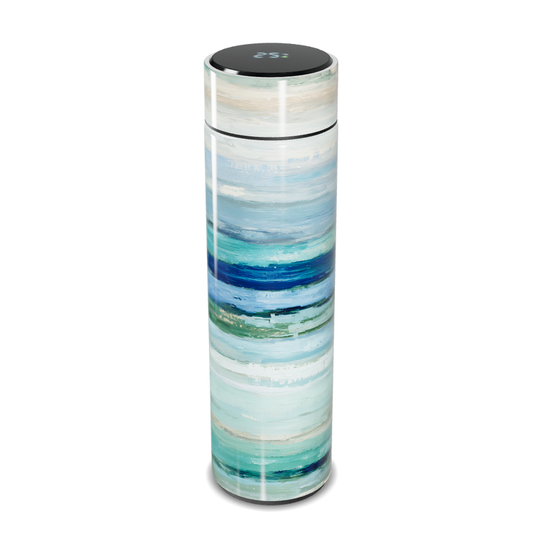 Garrafa Térmica Touch - Azul com Estampa Listrada