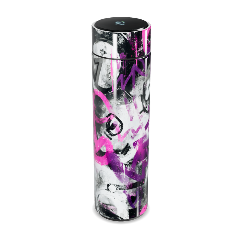 Garrafa Térmica Touch - Estampa Grafite Rosa