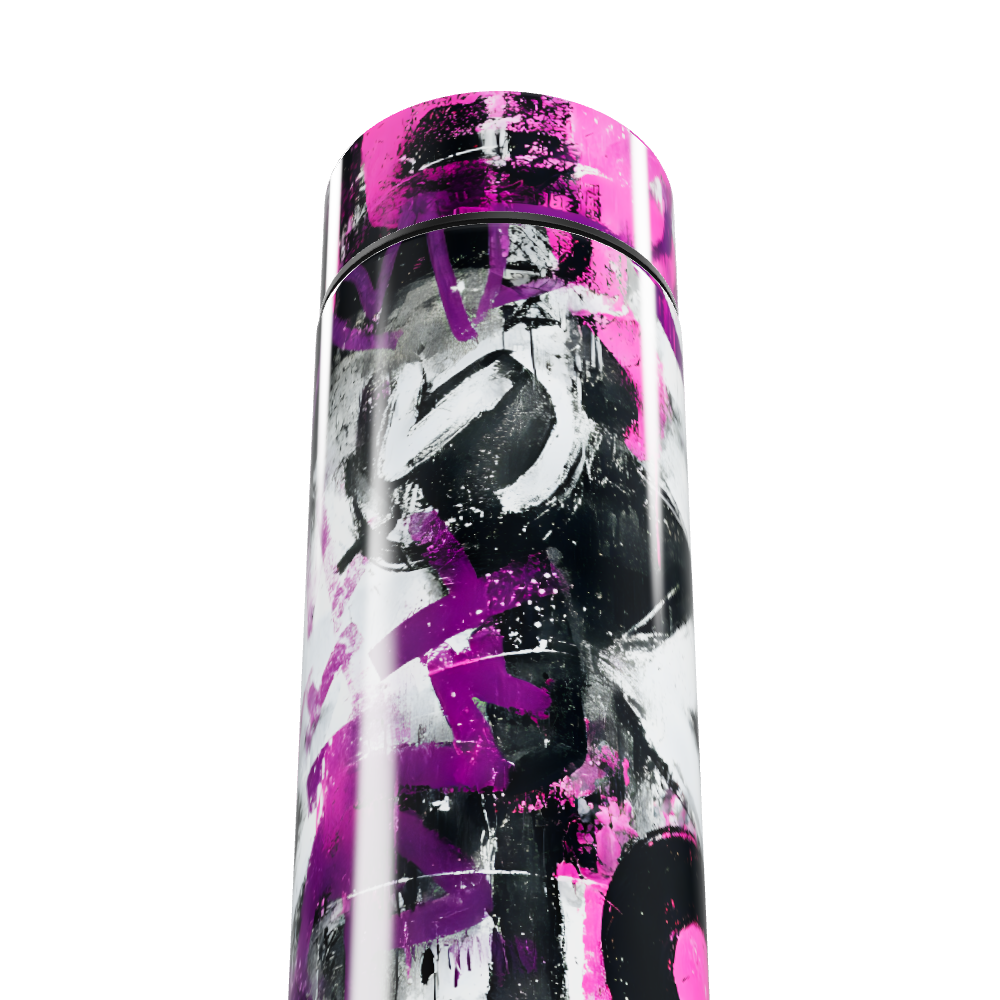 Garrafa Térmica Touch - Estampa Grafite Rosa