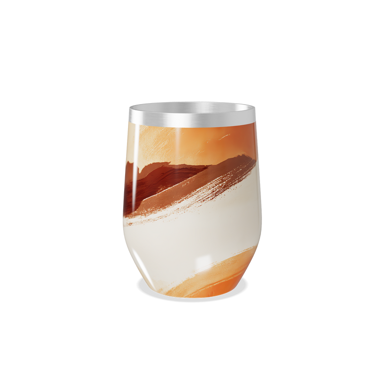 Copo Térmico Slim - Design Abstrato Laranja