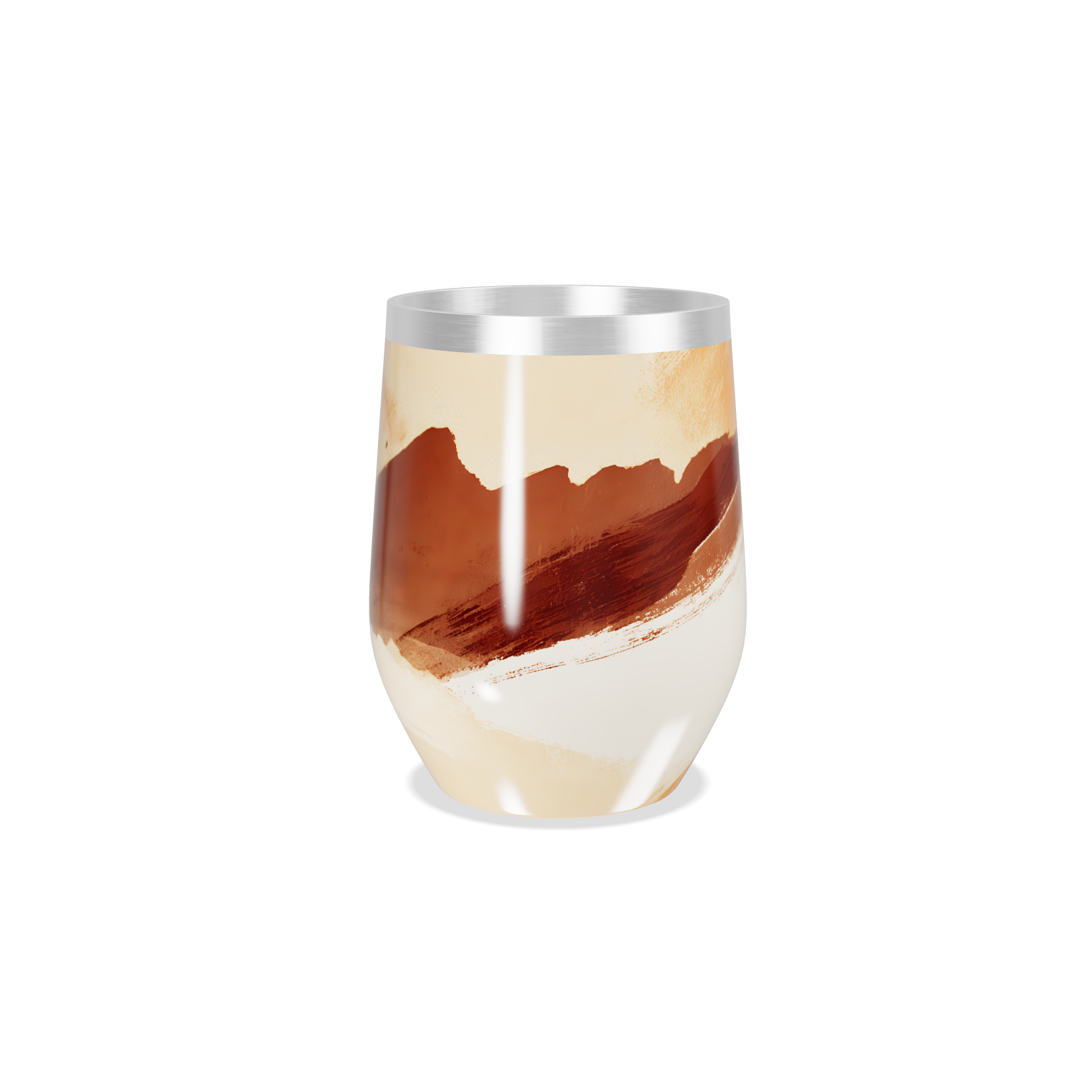 Copo Térmico Slim - Design Abstrato Laranja