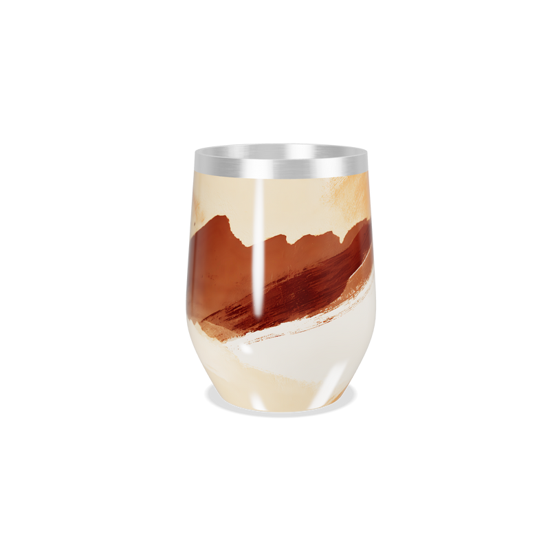 Copo Térmico Slim - Design Abstrato Laranja