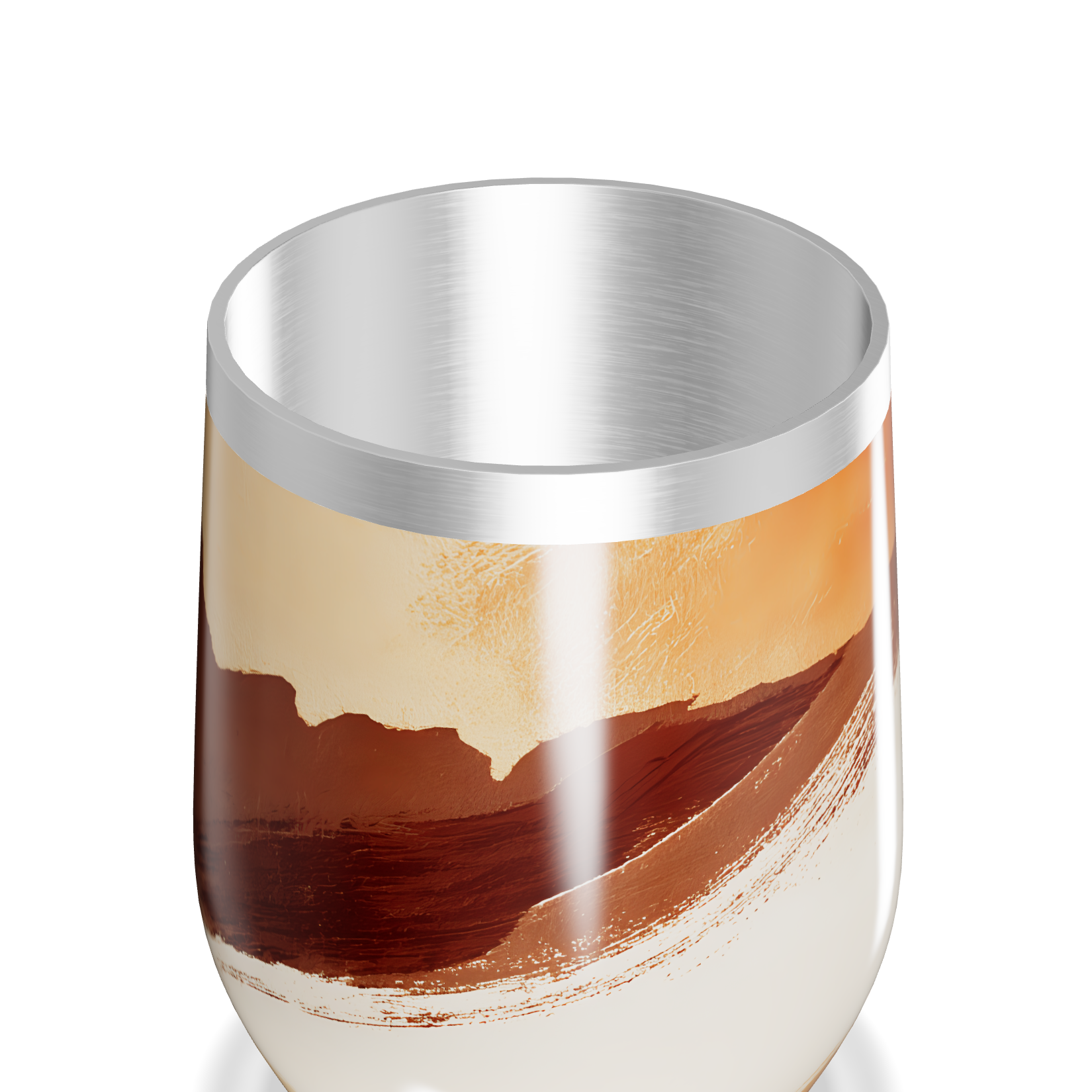 Copo Térmico Slim - Design Abstrato Laranja