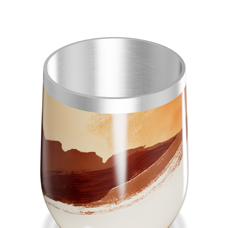 Copo Térmico Slim - Design Abstrato Laranja